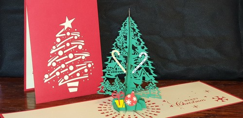 Pop weihnachtskarte - pop, up