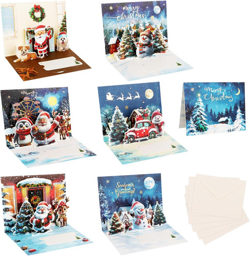 Pop weihnachtskarten - 3d,